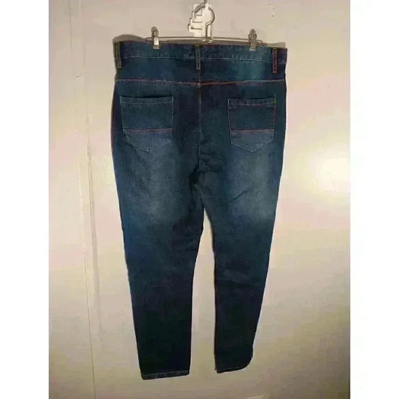 BOOHOO NEW Women's Denim Jeans Size 16 Mom Dark Blue Rise 13"‎ - Picture 5 of 10